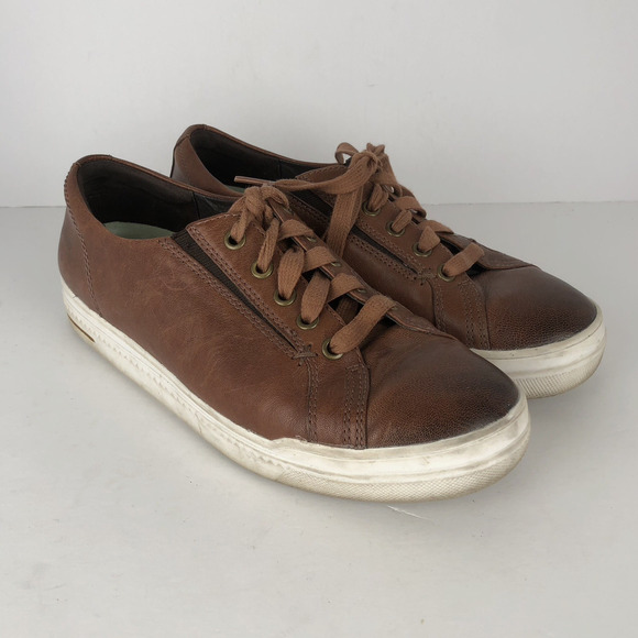 SALVIA Shoes Women's Sz 40 EU 9‎ US Brown Leather Lace Up Comfort Sneakers - Picture 2 of 12